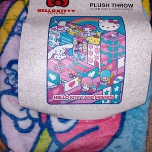 Bioworld Hello Kitty and Friends Plush Throw - Multicolor